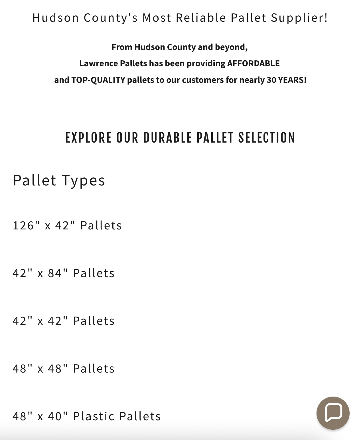 Lawrence Pallets Website Demo 2